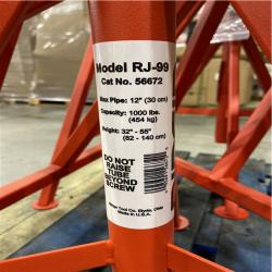 DALLAS LOCATION- AS-IS RIGID MIXED AR99 & RJ-99 Adjustable Roller Pipe Stand Pallet