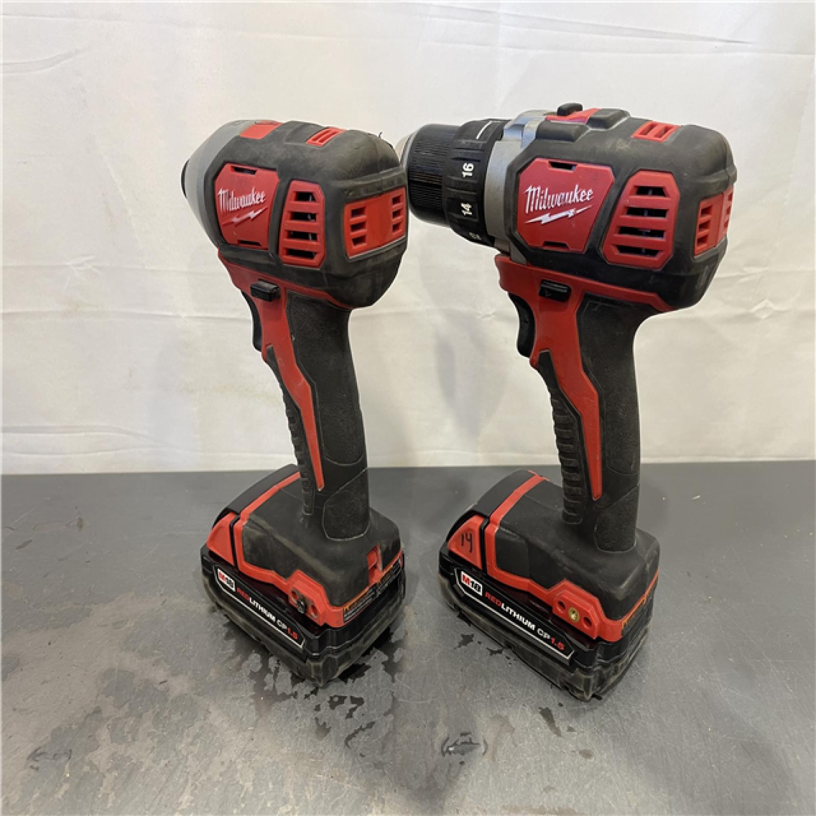 AS-IS - Milwaukee M18 18V Lithium-Ion Cordless Drill Driver/Impact Driver Combo Kit