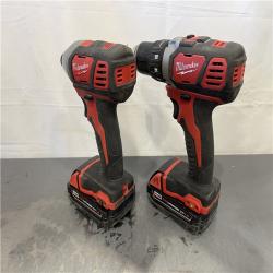 AS-IS - Milwaukee M18 18V Lithium-Ion Cordless Drill Driver/Impact Driver Combo Kit