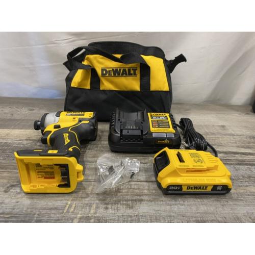 AS-IS DEWALT Atomic 20V Max Lithium-Ion Brushless Cordless Compact 1/4 in. Impact Driver Kit