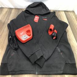 AS-IS Milwaukee Men's X-Large 12-Volt Lithium-Ion Cordless Black Heated Jacket Hoodie Kit