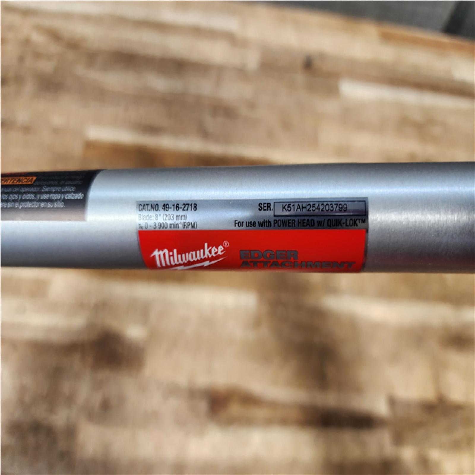 Houston Location AS-IS Milwaukee18 FUEL 8 in. Edger Attachment for  QUIK-LOK Attachment System