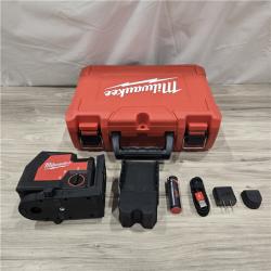 AS-IS Milwaukee-3522-21 Cross Line Plumb Point USB Green Laser Kit