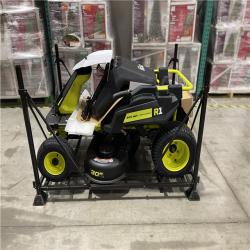 DALLAS LOCATION - RYOBI R1 80V HP Brushless Lithium Battery Cordless Electric 30 in. Riding Lawn Mower