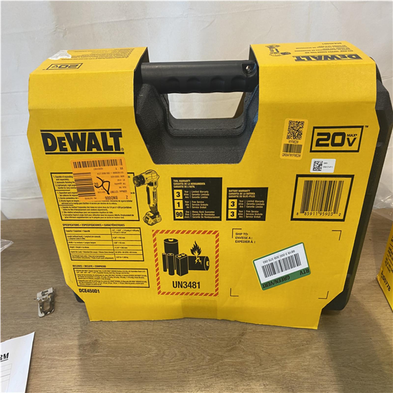 AS-IS DEWALT 20V MAX Lithium-Ion Copper Swage Tool Kit