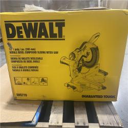 As-Is-  DEWALT 15 Amp Corded 12 in. Double Bevel Sliding Compound Miter Saw