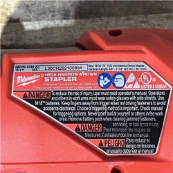 Houston Location AS-IS Milwaukee FUEL 18-Volt Lithium-Ion Brushless Cordless 18-Gauge 1/4 in. Narrow Crown Stapler (Tool-Only)