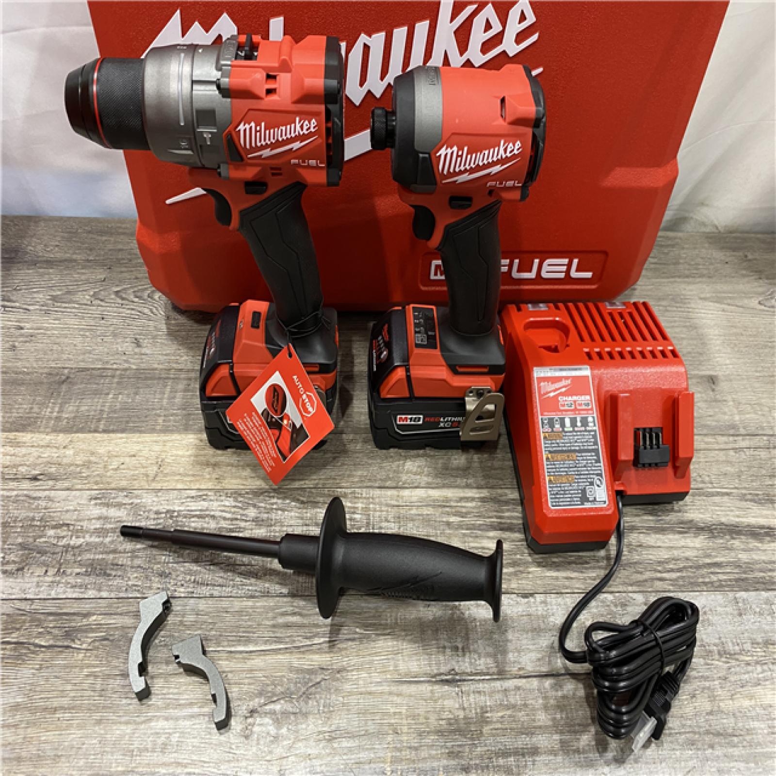 AS-IS Milwaukee  FUEL 18V Lithium-Ion Brushless Cordless Hammer Drill and Impact Driver Combo Kit