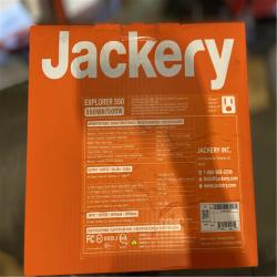 NEW! - Jackery 500-Watt Continuous/100-Watt Peak Output Power Station Explorer 550 Push Button Start Battery Generator for Outdoors