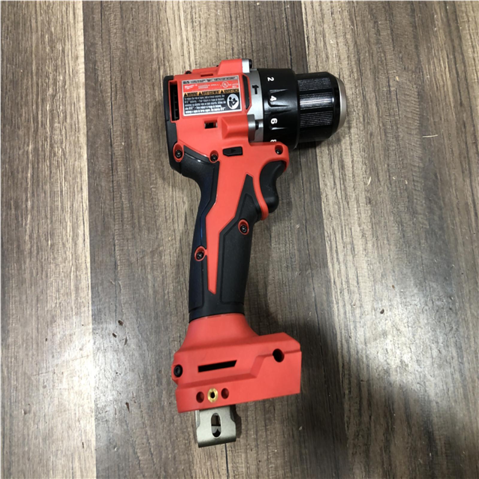 AS-IS Milwaukee 18V Lithium-Ion Brushless Cordless 1/2 in. Compact Hammer Drill/Driver (Tool-Only)