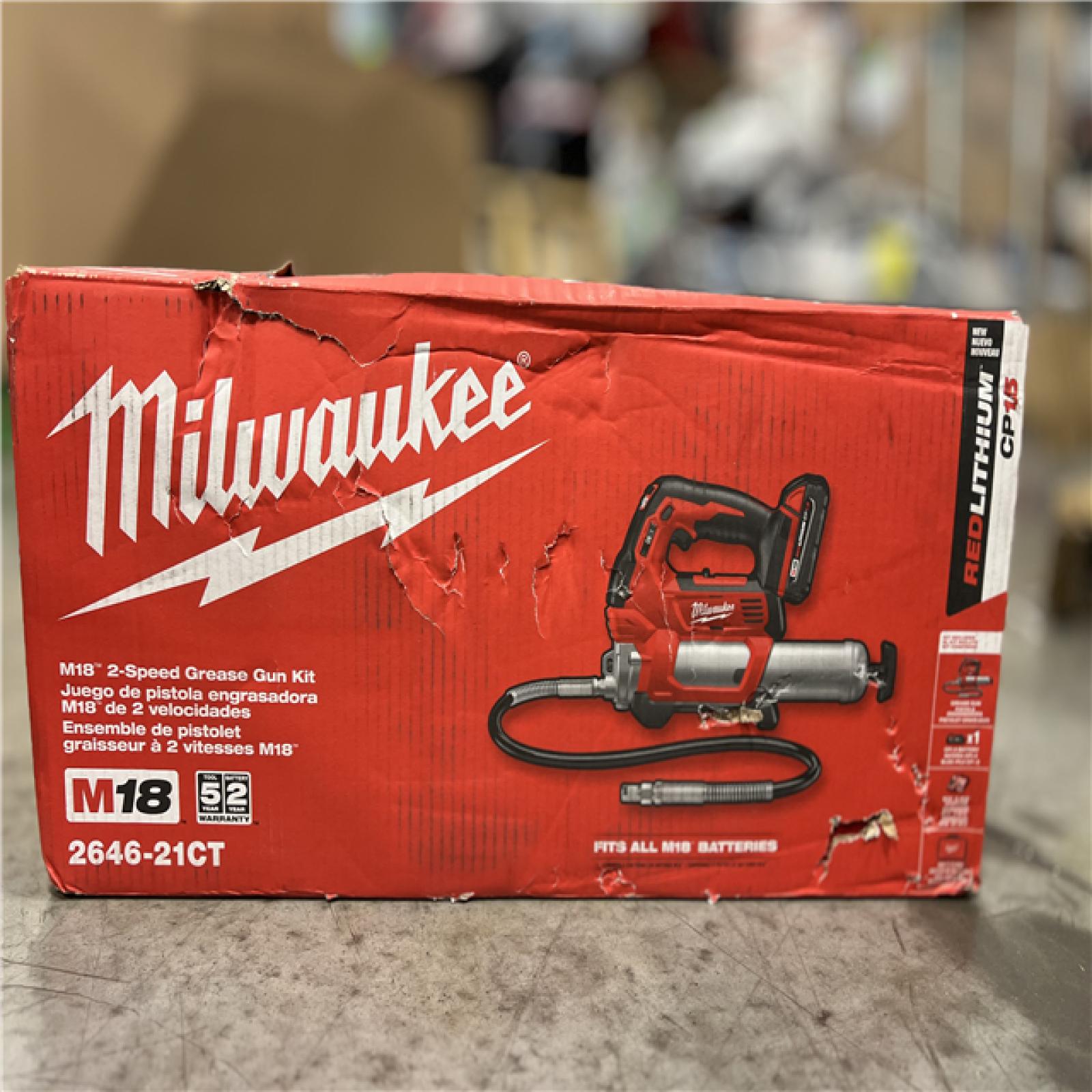 NEW! Milwaukee M18 18V LithiumIon Cordless Grease Gun 2Speed with