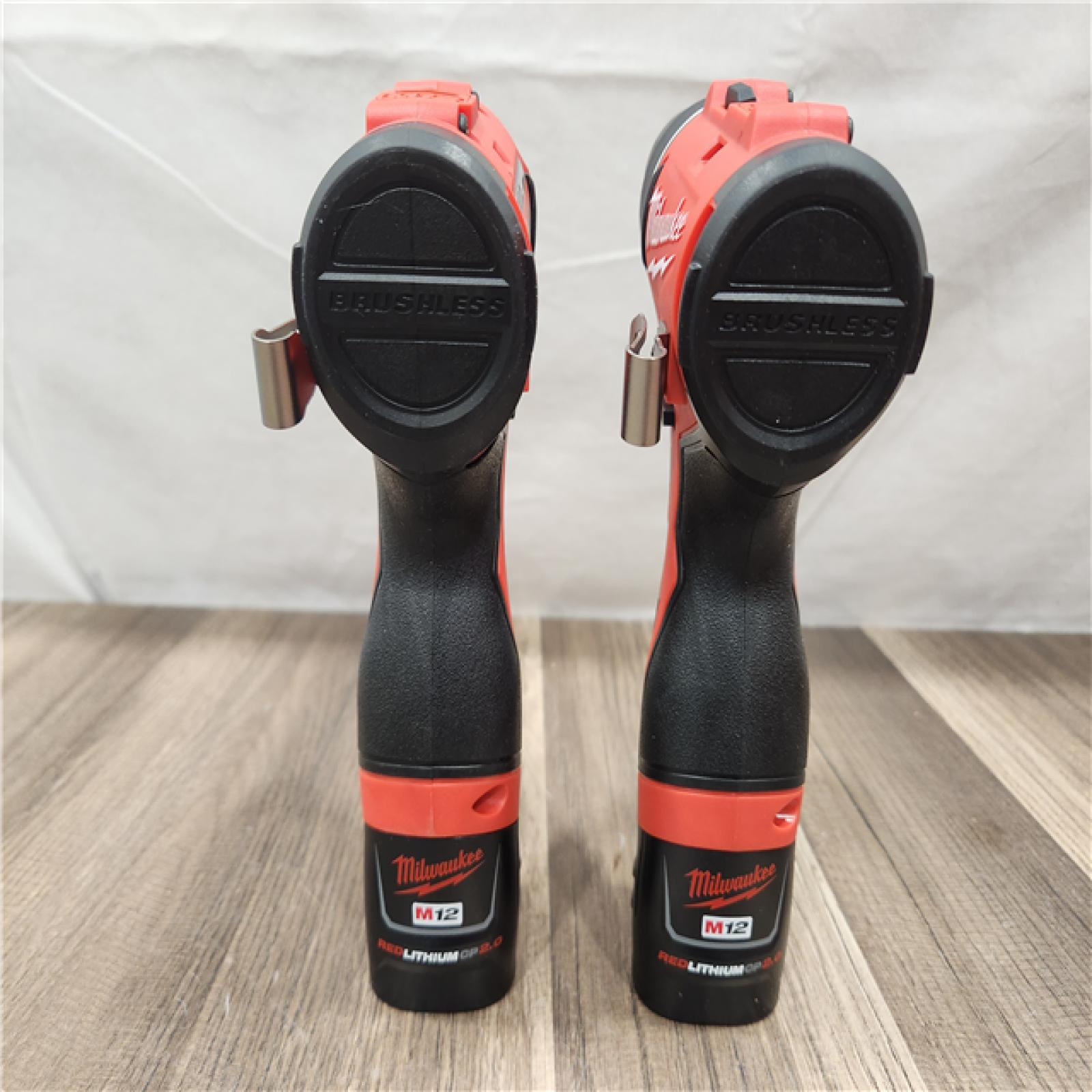 AS-IS- Milwaukee M12 Cordless Brushless 2 Tool Combo Kit