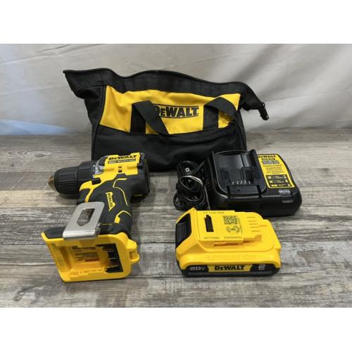 AS-IS DEWALT Atomic 20V Lithium-Ion Cordless Compact 1/2 in. Drill/Driver Kit