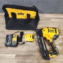 HOUSTON LOCATION - AS - IS DEWALT 20V MAX XR 16-Gauge Electric Cordless Angled Finishing Nailer Kit