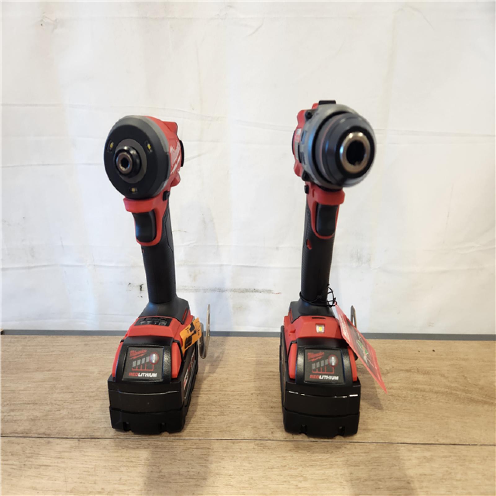 AS-IS- Milwaukee FUEL 18V Lithium-Ion Brushless Cordless Hammer Drill and Impact Driver Combo Kit