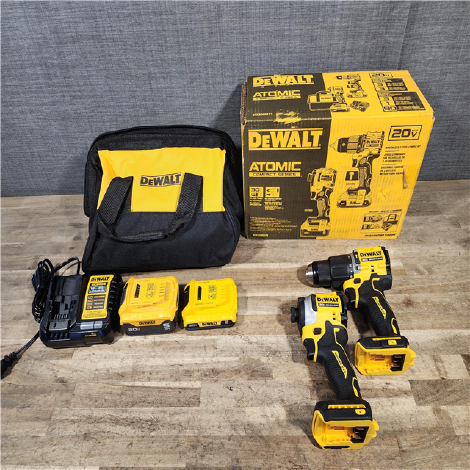 HOUSTON LOCATION - AS-IS DEWALT ATOMIC 20V MAX Lithium-Ion Cordless 2-Tool Combo Kit