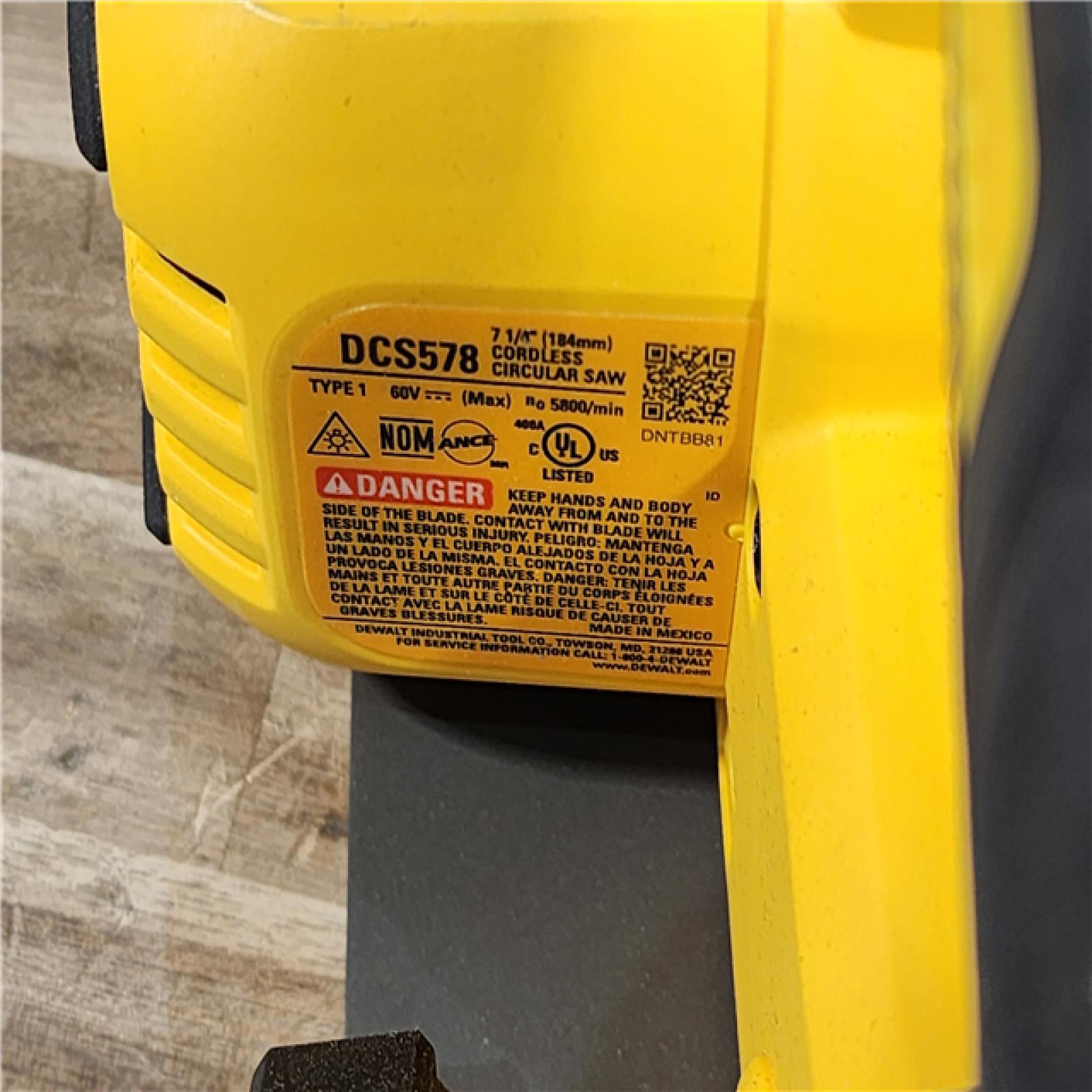 HOUSTON LOCATION - AS-IS DeWALT Flexvolt Max 7-1/4 60V Brushless Circular Saw (Tool Only)