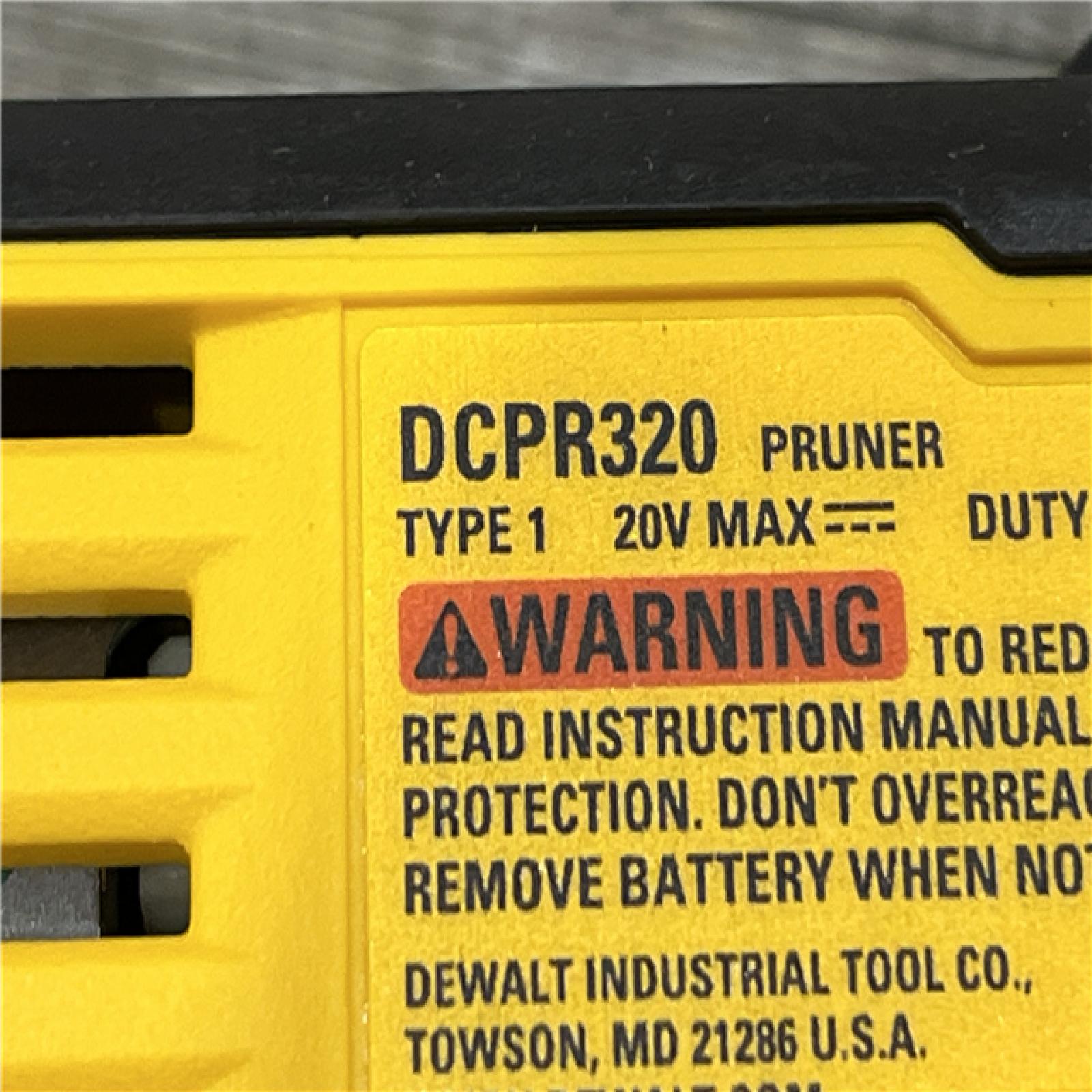 AS-IS DEWALT 20-Volt MAX 1 -1/2 in. Capacity Cordless Battery Powered Pruner (Tool Only)