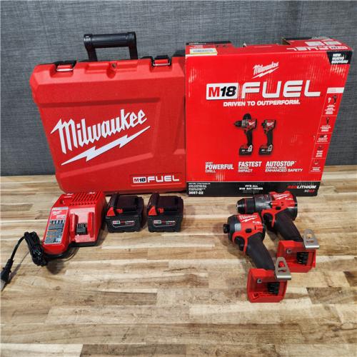 HOUSTON LOCATION - AS-IS (APPEARS LIKE NEW) Milwaukee FUEL 18V Lithium-Ion Brushless Cordless Hammer Drill and Impact Driver Combo Kit