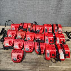 HOUSTON LOCATION - AS-IS MILWAUKEE BATTERY CHARGER PACK QTY - 19