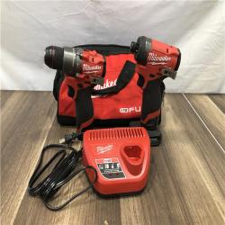AS-IS Milwaukee FUEL 12-Volt Lithium-Ion Brushless Cordless Hammer Drill and Impact Driver Combo Kit