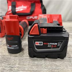 AS-IS Milwaukee FUEL 18V Cordless Mid Torque 1/2 in. Impact Wrench w/ 12 FUEL 3/8 in. Ratchet Combo Kit