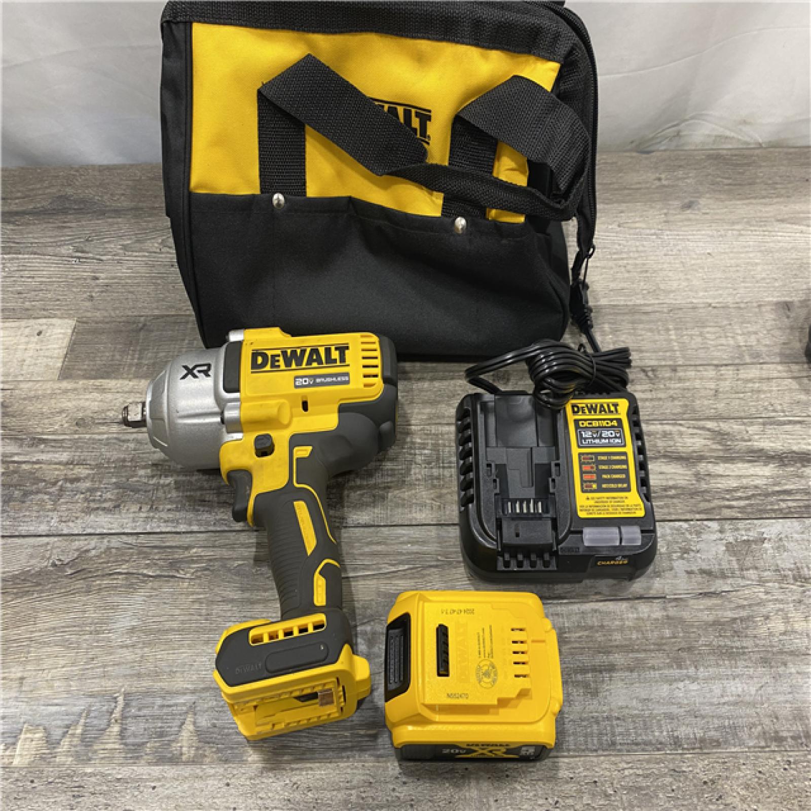 AS-IS DEWALT 20V MAX Lithium-Ion Cordless 1/2 in. Impact Wrench Kit