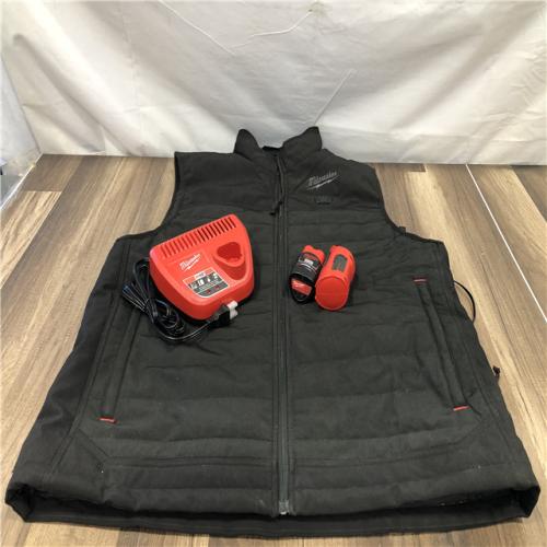 AS-IS Milwaukee Men's Large 12-Volt Lithium-Ion Cordless Axis Black Heated Vest Kit