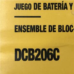 AS-IS DEWALT 20V MAX Lithium-Ion 6.0 Ah Battery and Charger
