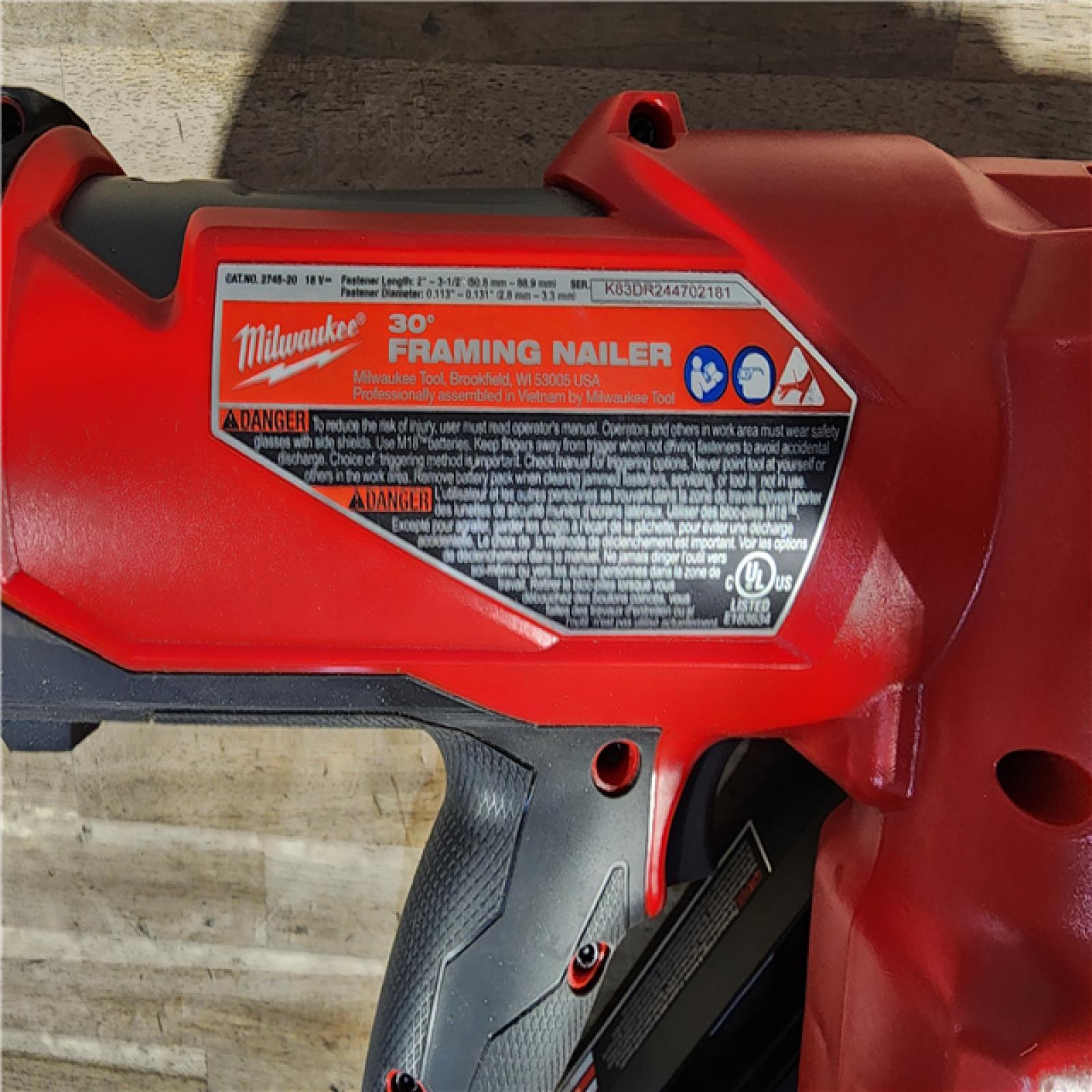 HOUSTON LOCATION - AS-IS M18 FUEL 3-1/2 in. 18-Volt 30-Degree Lithium-Ion Brushless Cordless Framing Nailer (Tool-Only)