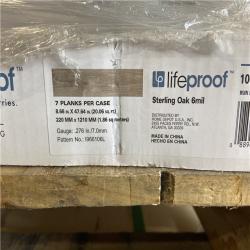 DALLAS LOCATION - Lifeproof Sterling Oak 6 MIL x 8.7 in. W x 48 in. L Click Lock Waterproof Luxury Vinyl Plank Flooring (20.1 sqft/case) 69 (CASES)