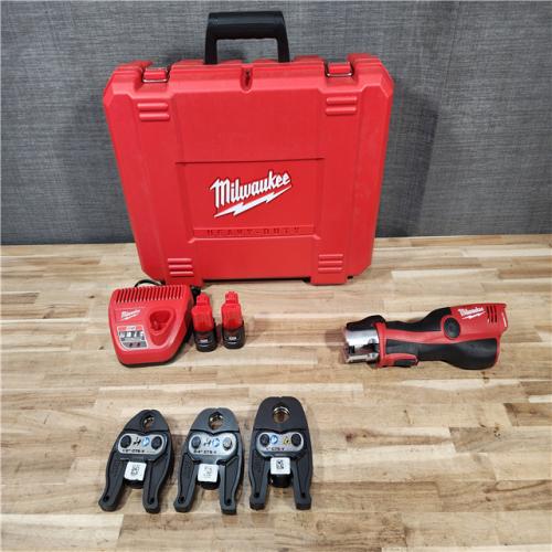 HOUSTON LOCATION - AS-IS (APPEARS LIKE NEW) M12 12-Volt Lithium-Ion Force Logic Cordless Press Tool Kit (3 Jaws Included) with Two 1.5 Ah Battery and Hard Case
