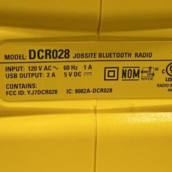 AS-IS DEWALT 20V MAX Compact Cordless Bluetooth Radio (Tool Only)