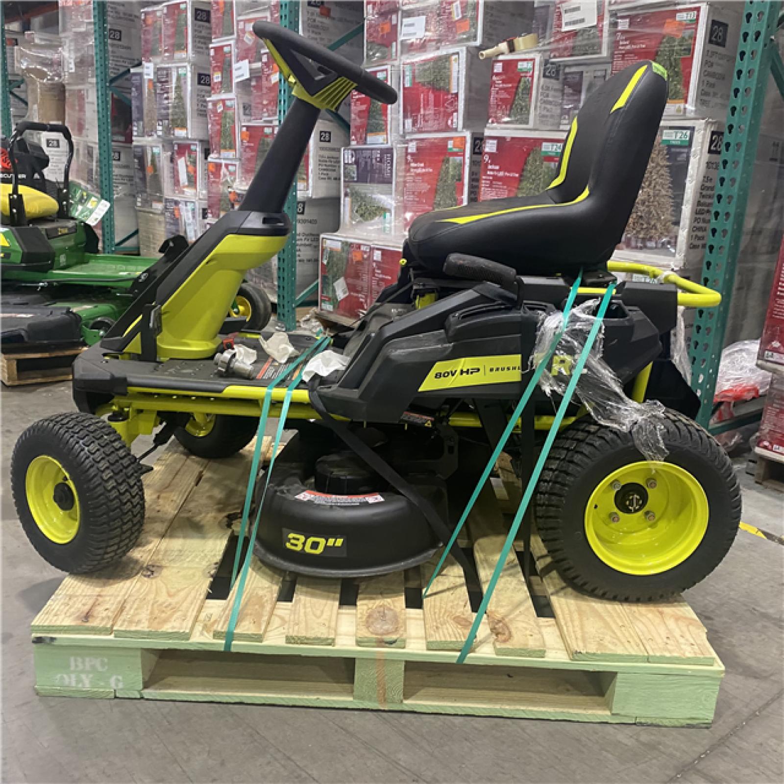 Dallas Location - As-Is RYOBI R1 80V HP Brushless Electric 30 in. Riding Lawn Mower