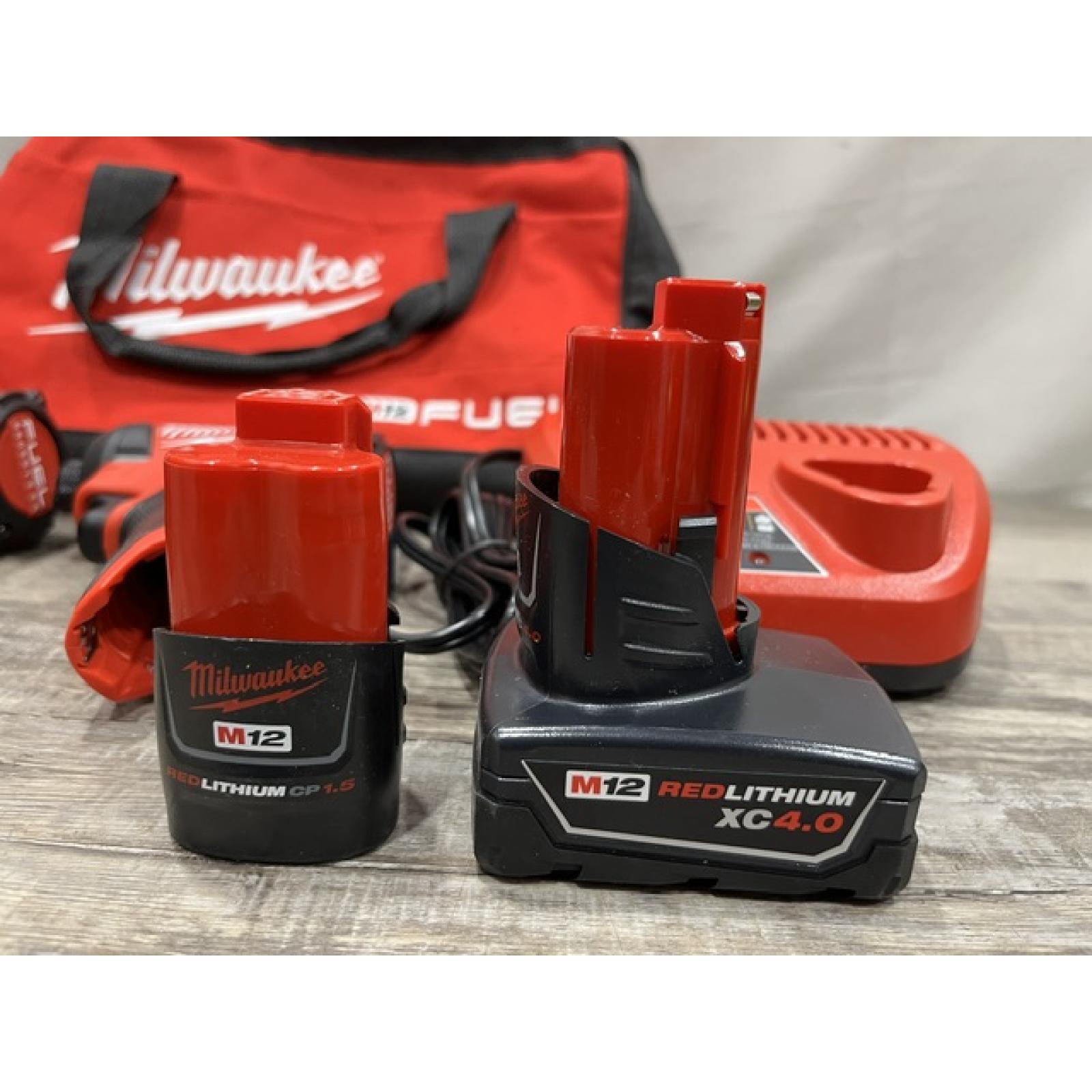 AS-IS Milwaukee FUEL 12-Volt Lithium-Ion Brushless Cordless Hammer Drill and Impact Driver Combo Kit