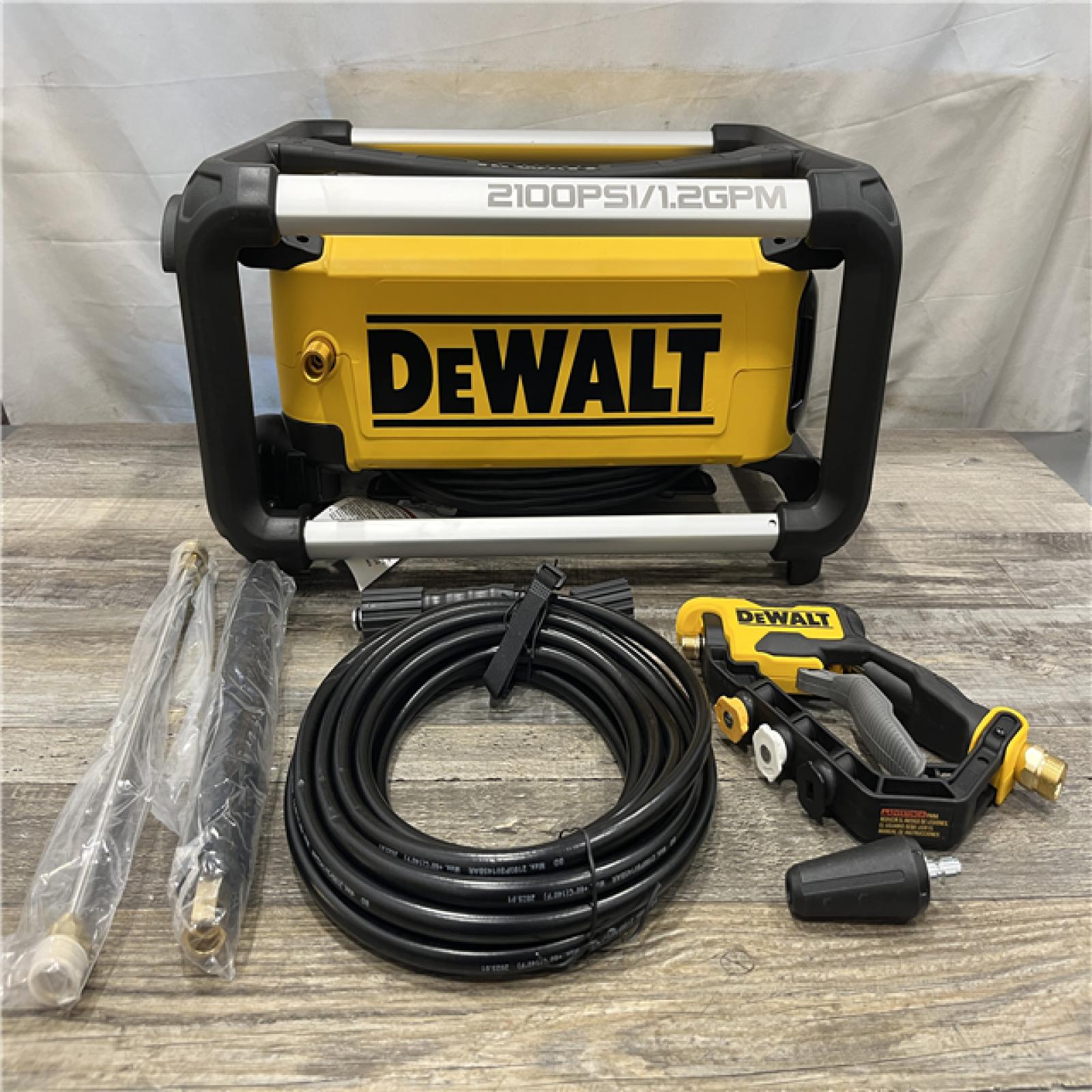 AS-IS DEWALT 2100 PSI 1.2 GPM 13 Amp Cold Water Electric Pressure Washer with Internal Equipment Storage