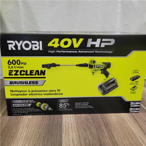 NEW! RYOBI 40V HP Brushless EZClean 600 PSI Cordless Cold Water Power Cleaner Kit