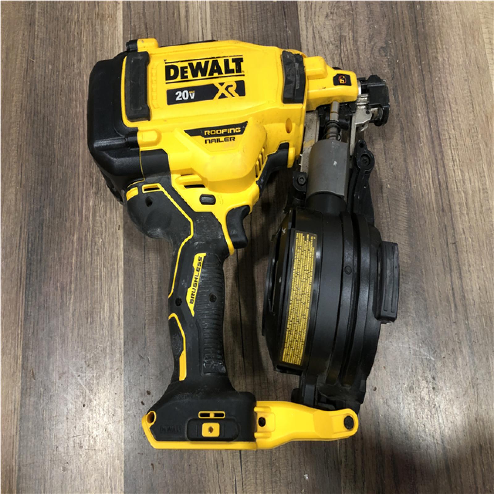 AS-IS DEWALT 20V MAX 15-Degree Electric Cordless Roofing Nailer (Tool Only)