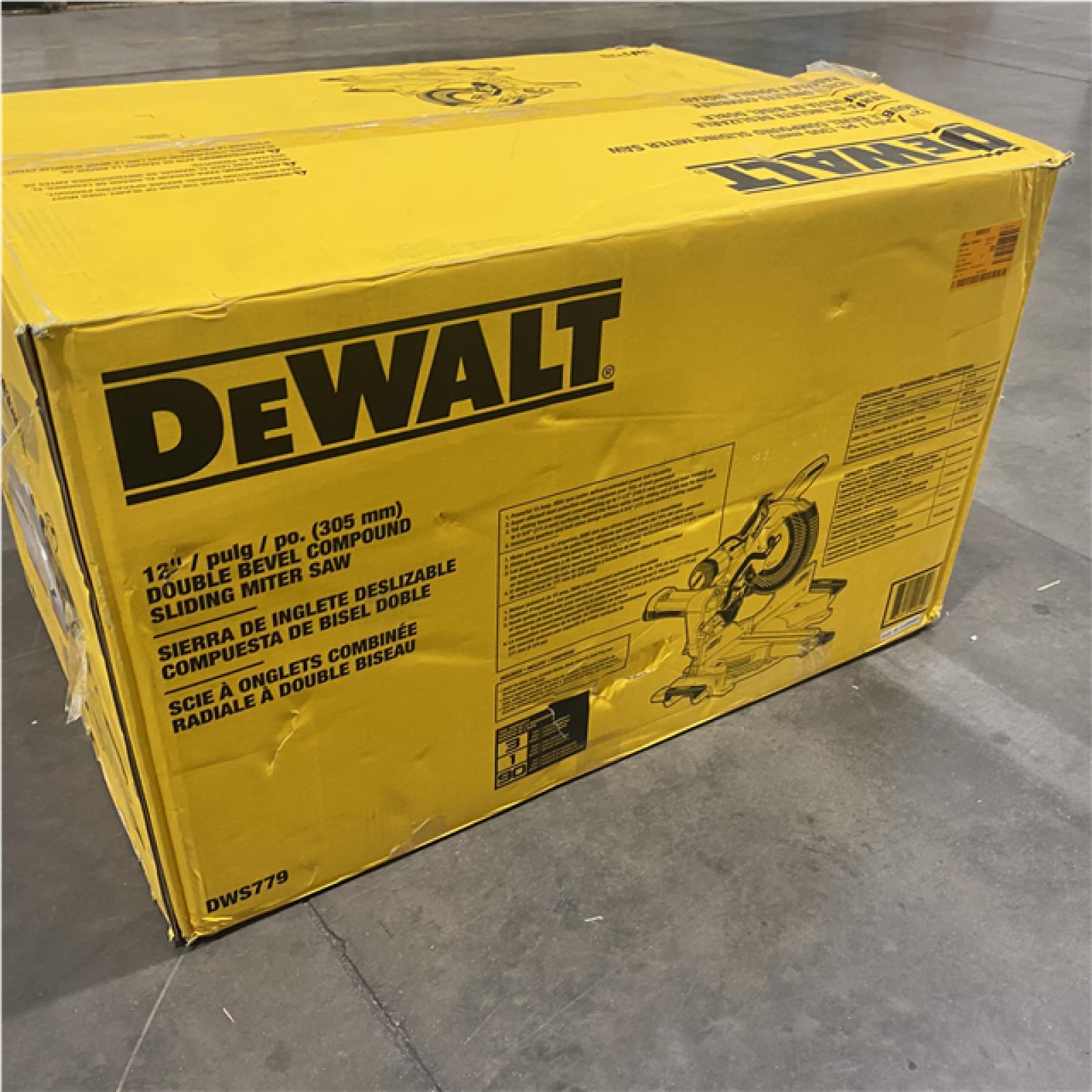As-Is- DeWalt 15 Amps 12 in. Corded Dual-Bevel Sliding Compound Miter Saw