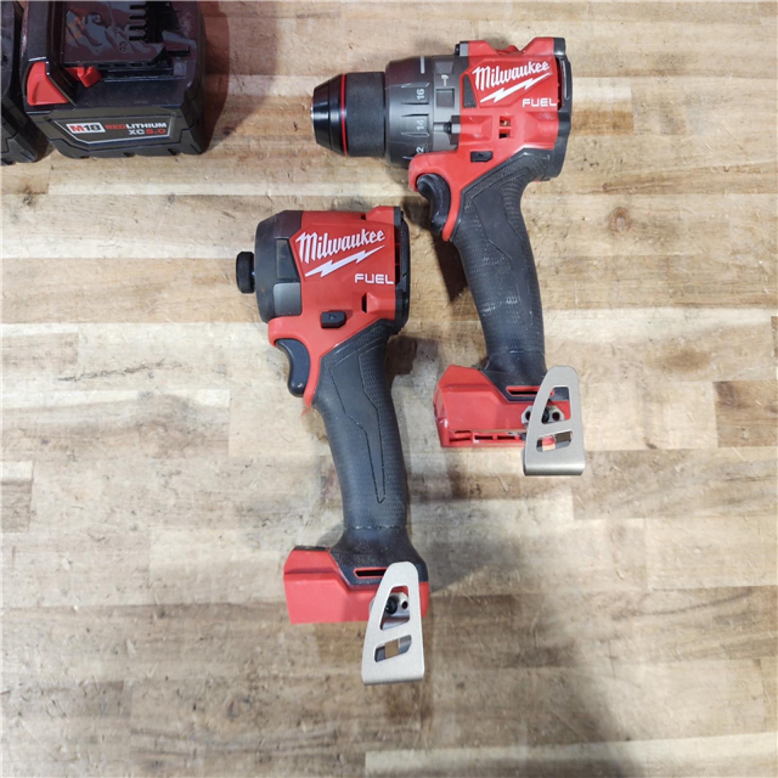 HOUSTON LOCATION - AS - IS Milwaukee FUEL 18V Lithium-Ion Brushless Cordless Hammer Drill and Impact Driver Combo Kit