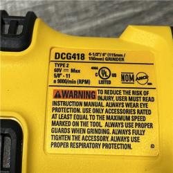 AS-IS DEWALT FLEXVOLT 60V MAX Cordless Brushless 4.5 in. to 6 in. Small Angle Grinder with Kickback Brake (Tool Only)