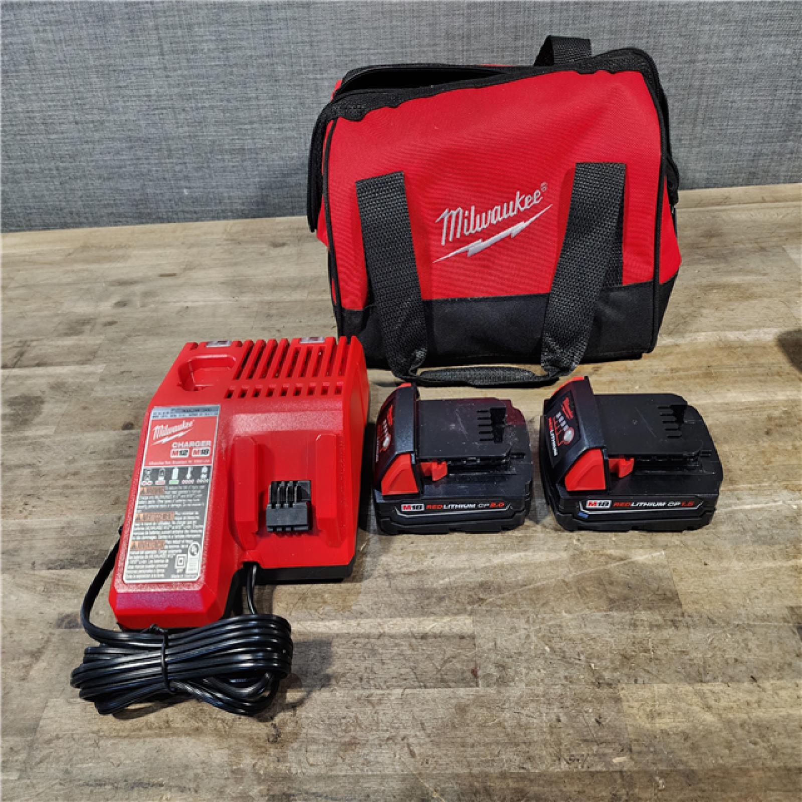 HOUSTON LOCATION - AS-IS Milwaukee 18V Cordless Brushed 2-Tool Drill/Driver and Impact Driver Kit