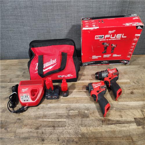 HOUSTON LOCATION - AS-IS Milwaukee 3497-22 12V Brushless Hammer Drill and Impact Driver Combo Kit