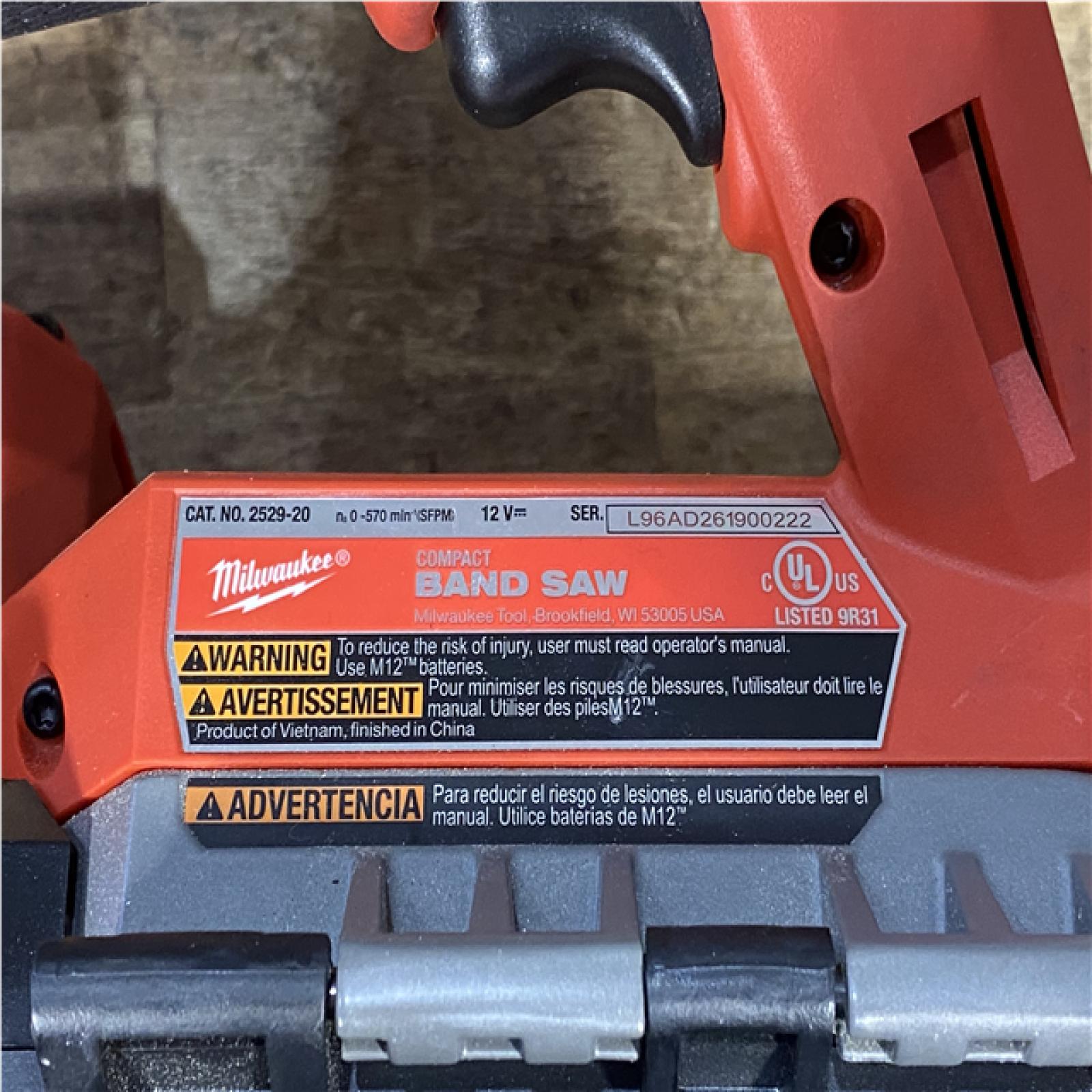 Houston Location AS-IS Milwaukee FUEL 12V Lithium-Ion Cordless Compact Band Saw (Tool-Only)