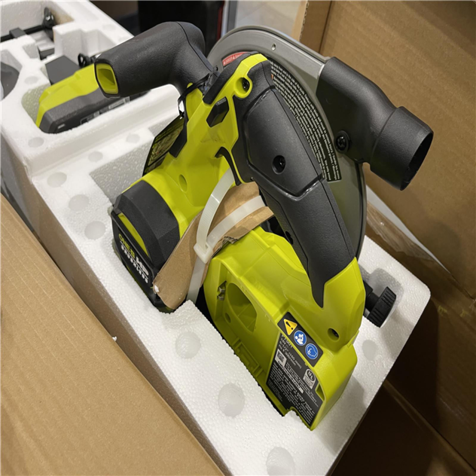 AS-IS - Ryobi ONE+ HP 18V Brushless Cordless 6-1/2 in. Track Saw Kit