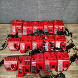 HOUSTON LOCATION - AS-IS MILWAUKEE BATTERY CHARGER PACK QTY - 15