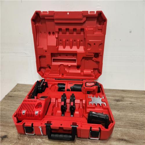 Phoenix Location NEW Milwaukee M18 18V Lithium-Ion Cordless Short Throw Press Tool Kit with 2 PEX Crimp Jaws (2) 2.0 Ah Batteries and Charger