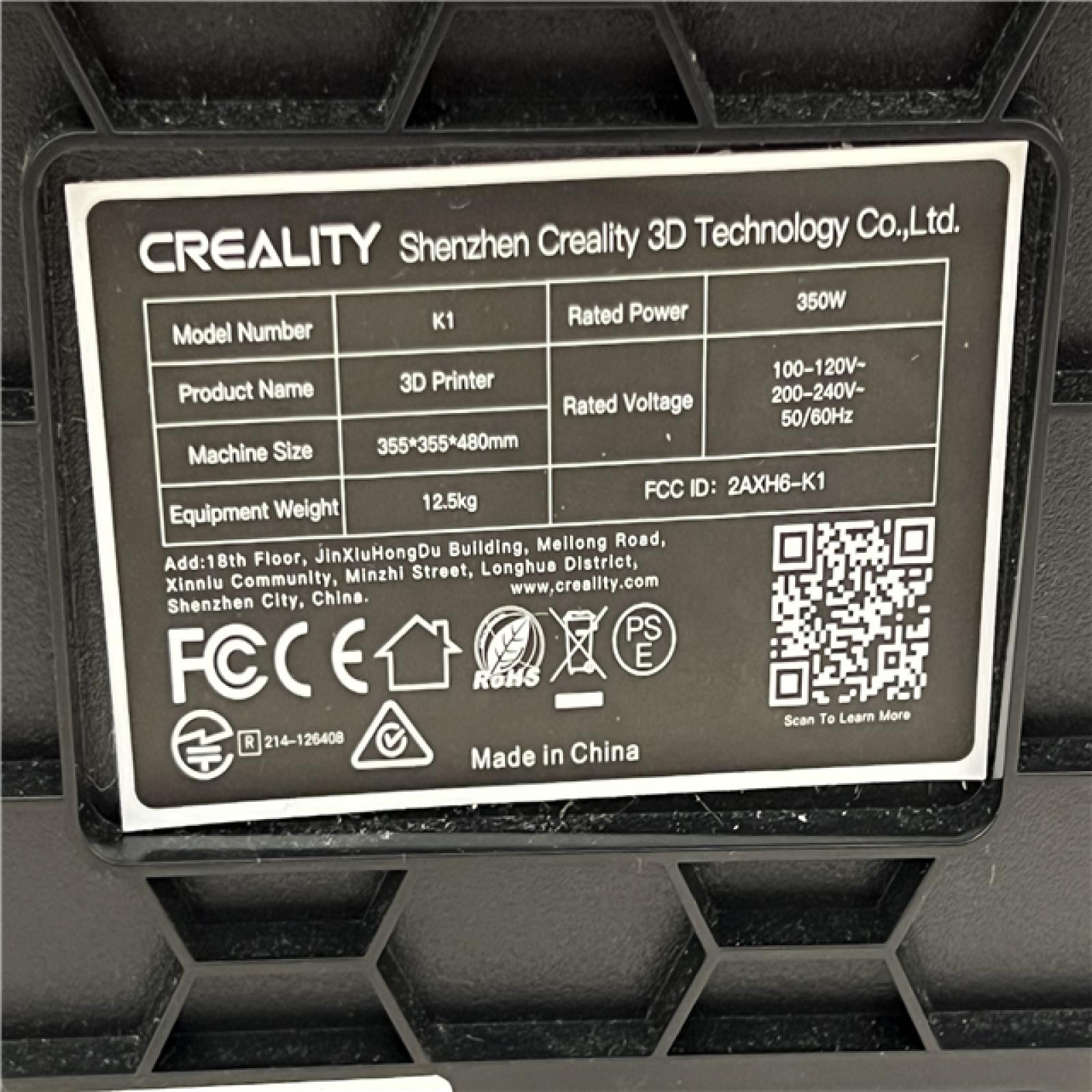 AS-IS Creality - K1 3D Printer