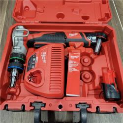 AS-IS  Milwaukee M12 12-Volt Lithium-Ion Cordless PEX Expansion Tool Kit with (2) 1.5 Ah Batteries, (3) Expansion Heads and Hard Case