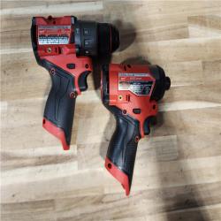 HOUSTON LOCATION - AS-IS Milwaukee FUEL 12-Volt Lithium-Ion Brushless Cordless Hammer Drill and Impact Driver Combo Kit